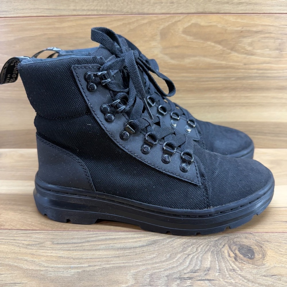 Dr‎ Martens Combs Womens 7 Lace Up Combat Boots Black